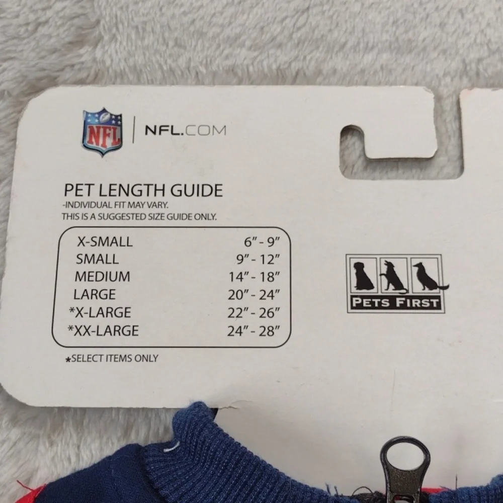 NFL Patriots Navy and Red Soothing Solutions Pet Soothing Vest Size Small